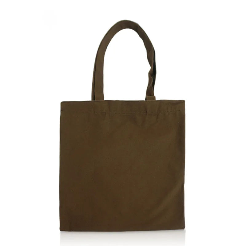 3/6/12/24Pcs Customized Logo Canvas Bag Reusable Grocery Shopping Cloth Bags Women's Handheld Shopping Bags 34x40cm