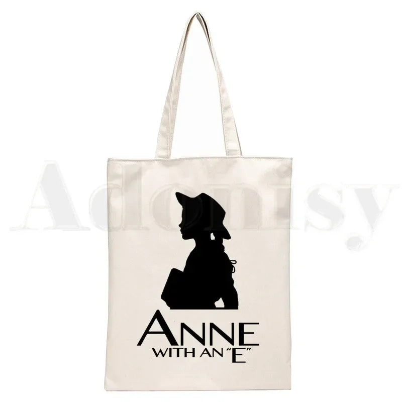 Anne Shirley Green Gables Handbags Shoulder Bags Casual Shopping Girls Handbag Women Elegant Canvas Bag