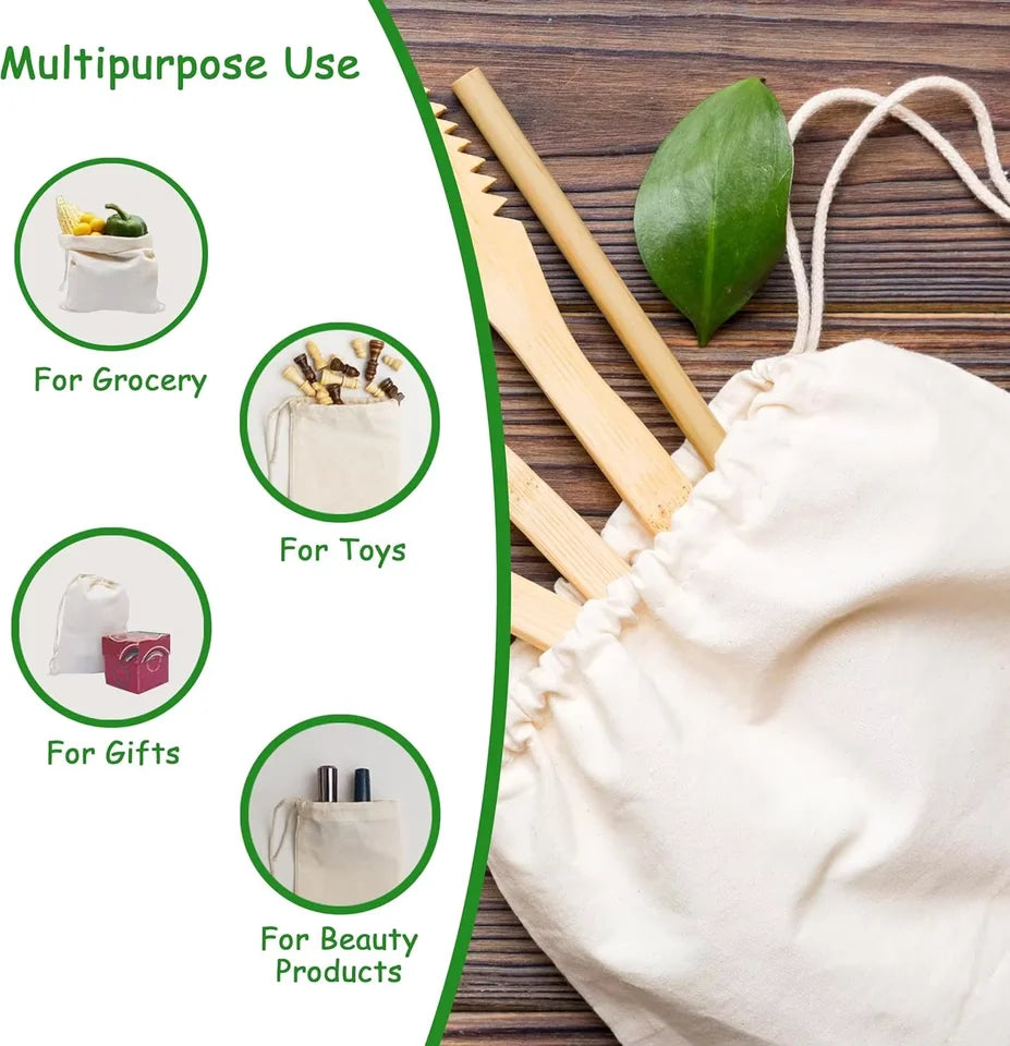 10/20Pcs Cotton Drawstring Storage Pouches Customized Gift Bags Sacks For Wedding Party Jewelry Packaging And Home Dust Bags