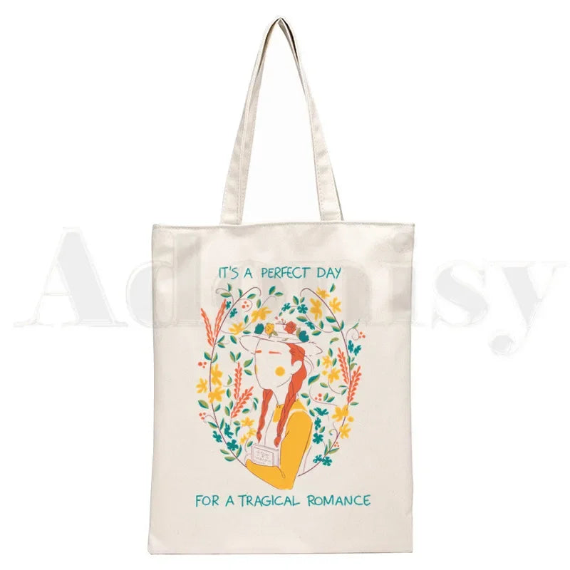 Anne Shirley Green Gables Handbags Shoulder Bags Casual Shopping Girls Handbag Women Elegant Canvas Bag