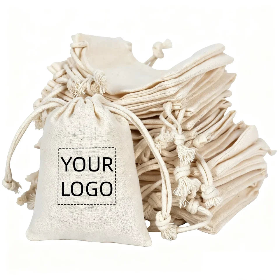 10/20Pcs Cotton Drawstring Storage Pouches Customized Gift Bags Sacks For Wedding Party Jewelry Packaging And Home Dust Bags