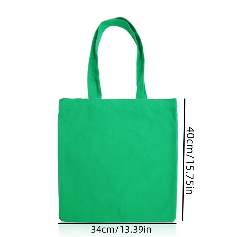 3/6/12/24Pcs Customized Logo Canvas Bag Reusable Grocery Shopping Cloth Bags Women's Handheld Shopping Bags 34x40cm